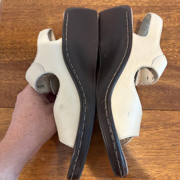 Mephisto Mobils Sandals Womens 10.5 Size 41 EU Leather Wedge Comfort Hook & Loop - Picture 8 of 11